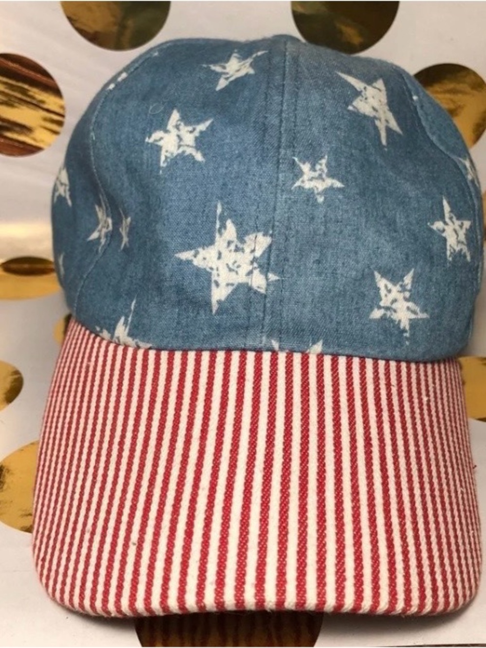 Patriotic Star & Stripe Baseball Cap Hat– Blue/Red